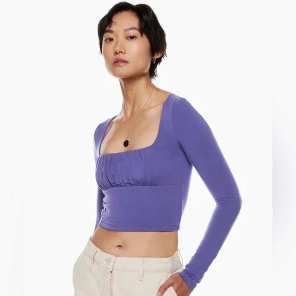 Aritzia Orbit Longsleeve Top Purple